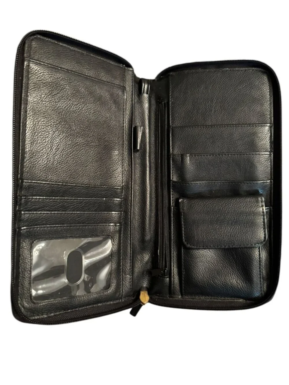 Buxton Black & White Zebra Print Passport Wallet With Multiple Compartments